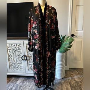 Johnny Was Velvet Mix Kimono Coat Size L